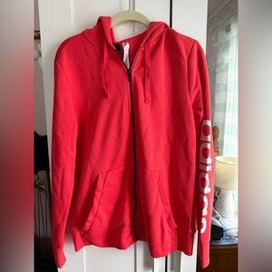 Adidas Red Hoodie with White Logo